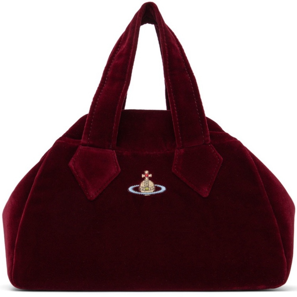 Authentic Vivienne Westwood Burgundy Medium Archive Yasmine Bag (item #N04)